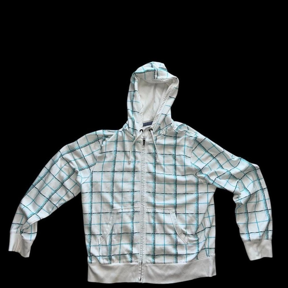 Vintage 2000's Aeropostale White and blue zip up hoodie